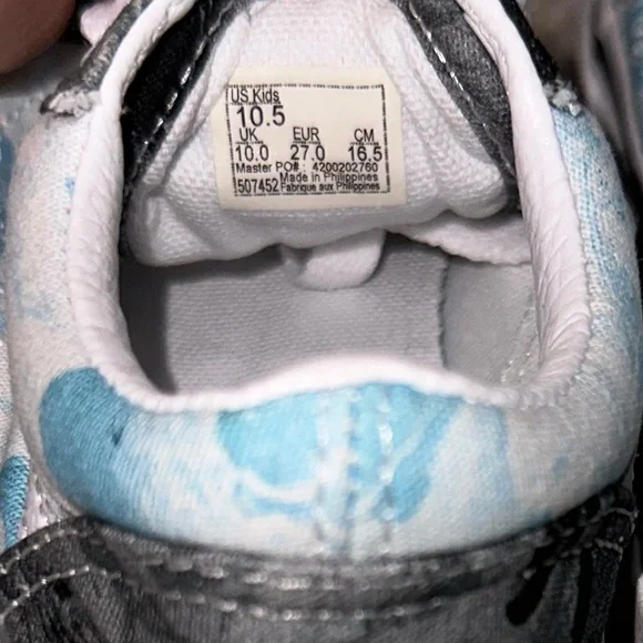 Vans Kids Old Skool Sneakers Shoes Colorful Marble Design Canvas + Suede Sz 10.5 - Picture 12 of 12